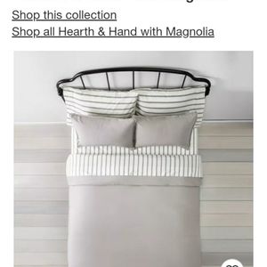 Hearth and Hand Grey Duvet And two pillow cases